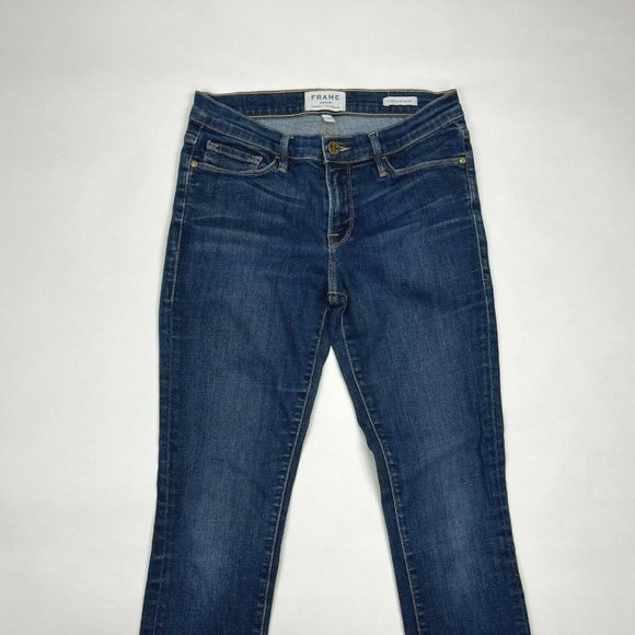 Frame Le Skinny De Jeanne Queensway Jeans Pockets Stretch Cotton Blue Women 29 - Picture 4 of 9